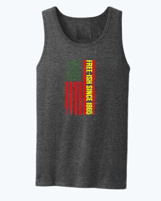 American flag juneteenth tank top green yellow red flag tank tops - Fivestartees