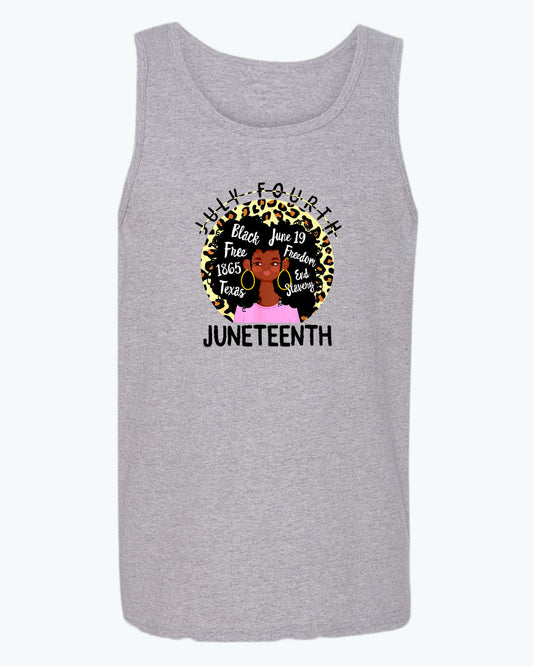 Black queen freedom tank top juneteenth tank tops - Fivestartees