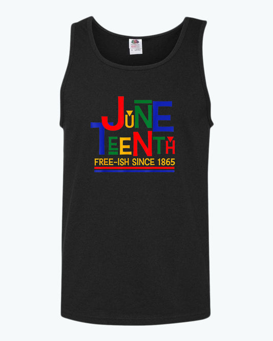 Juneteenth free-ish since 1865 tank top red blue - Fivestartees