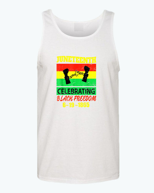 Celebrating black freedom tank top - Fivestartees