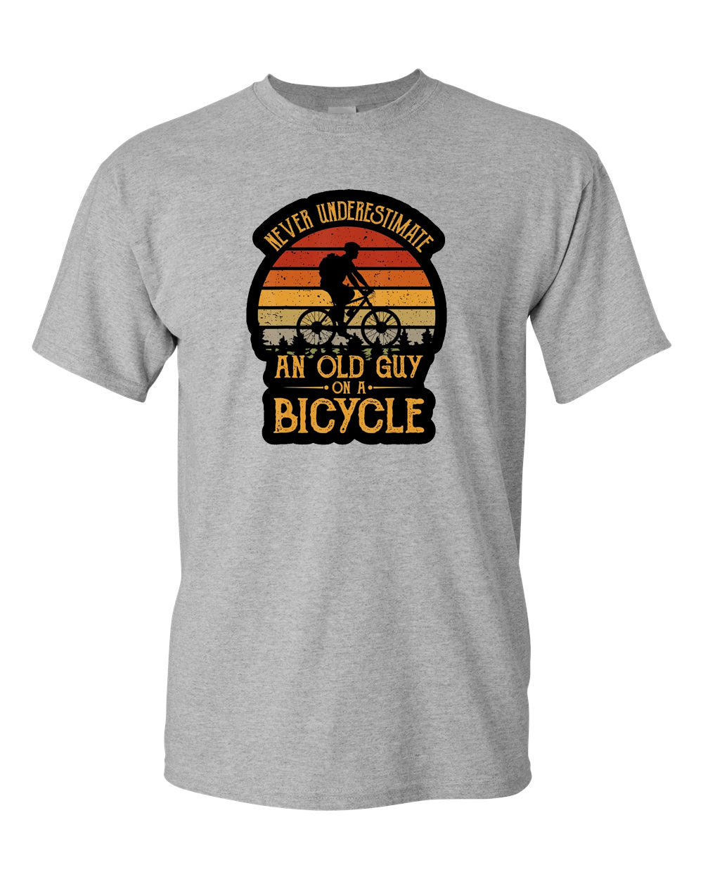 Never Underestimate An Old Guy On A Bicycle T-shirt Cycling T-Shirt - Fivestartees