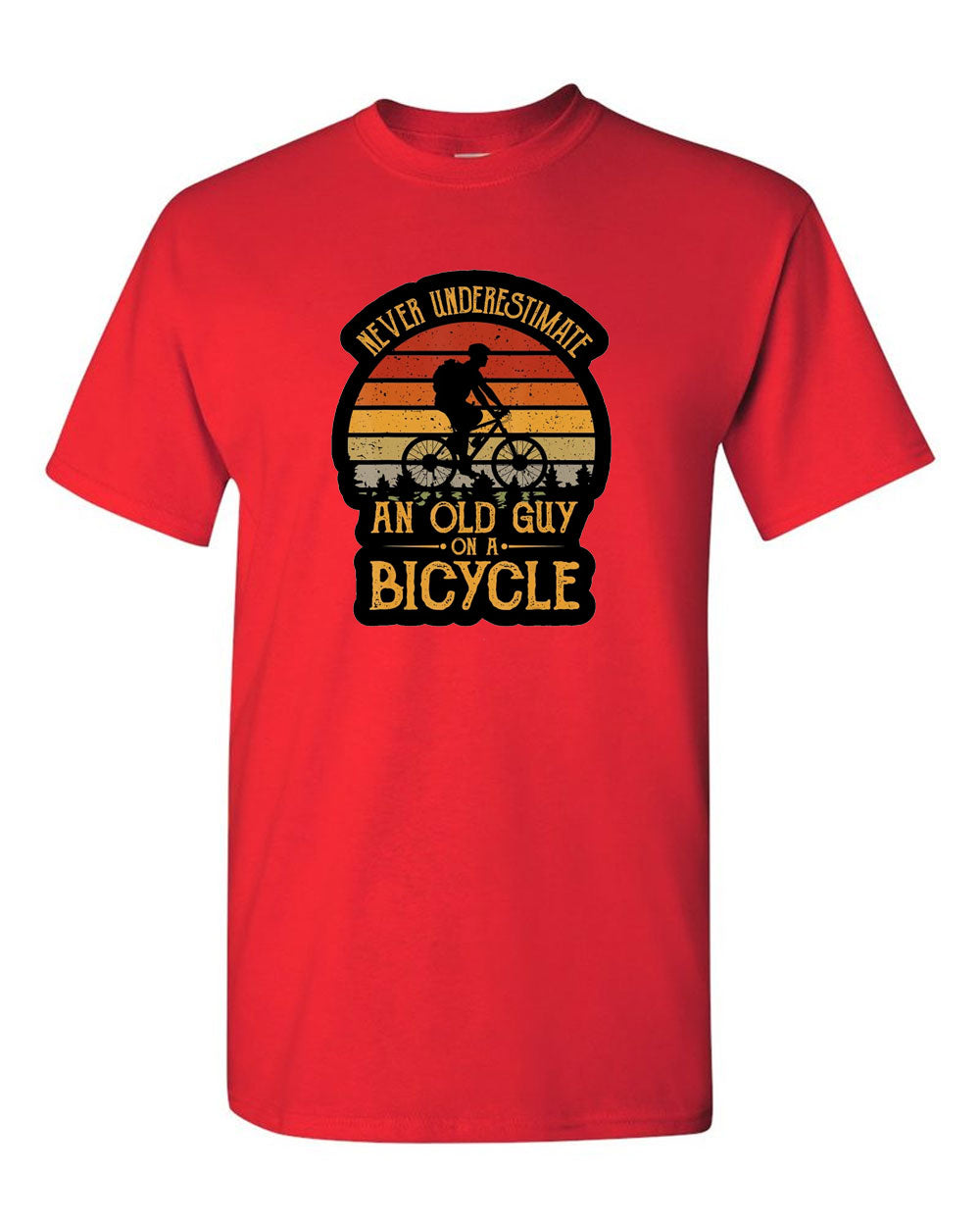 Never Underestimate An Old Guy On A Bicycle T-shirt Cycling T-Shirt - Fivestartees