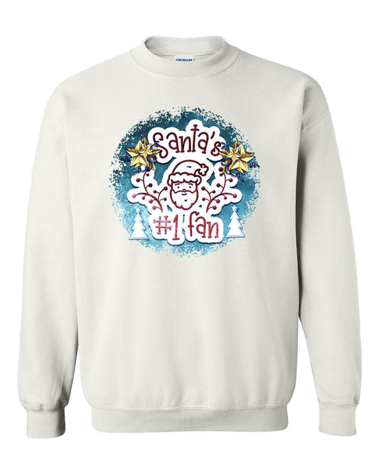 Santa Number 1 Fan Christmas sweatshirt, Holiday Sweatshirt - Fivestartees